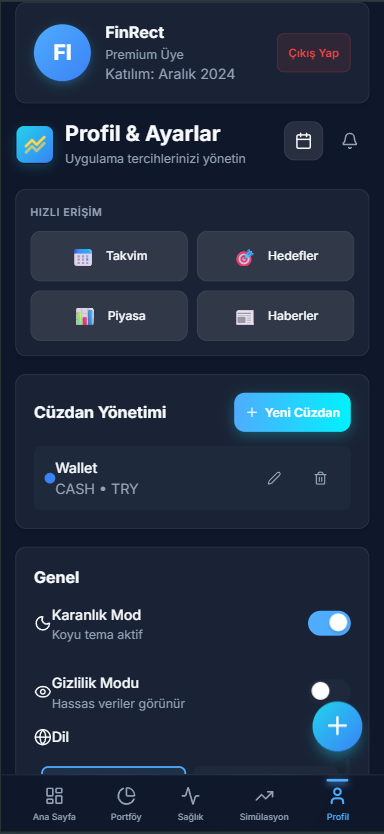 Profil Ayarları